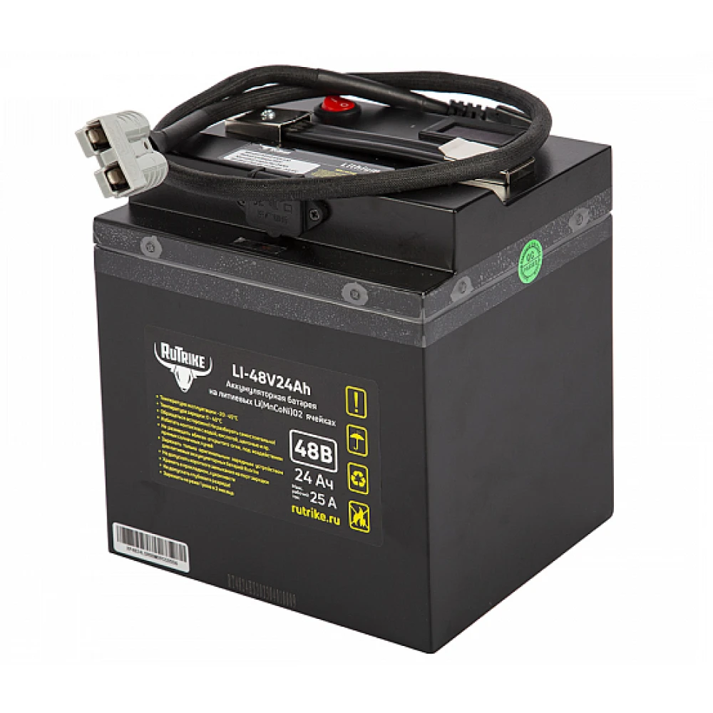 Литиевый тяговый аккумулятор RuTrike (18650 MnCoNi) 48V24A/H 2